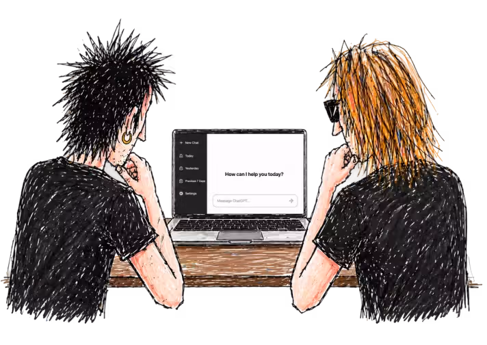 Illustration of engineers at a whiteboard